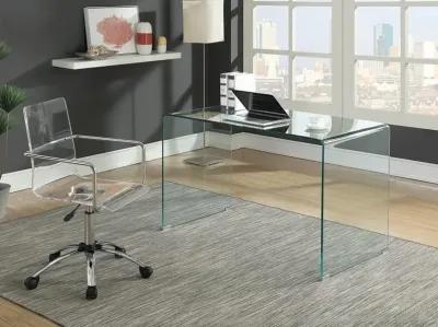 Coaster Amaturo Acrylic Adjustable Home Office Desk Chair Clear