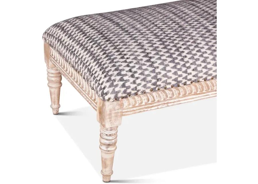 MARRAKECH UPHOLSTERED CHOCHO FABRIC OTTOMAN