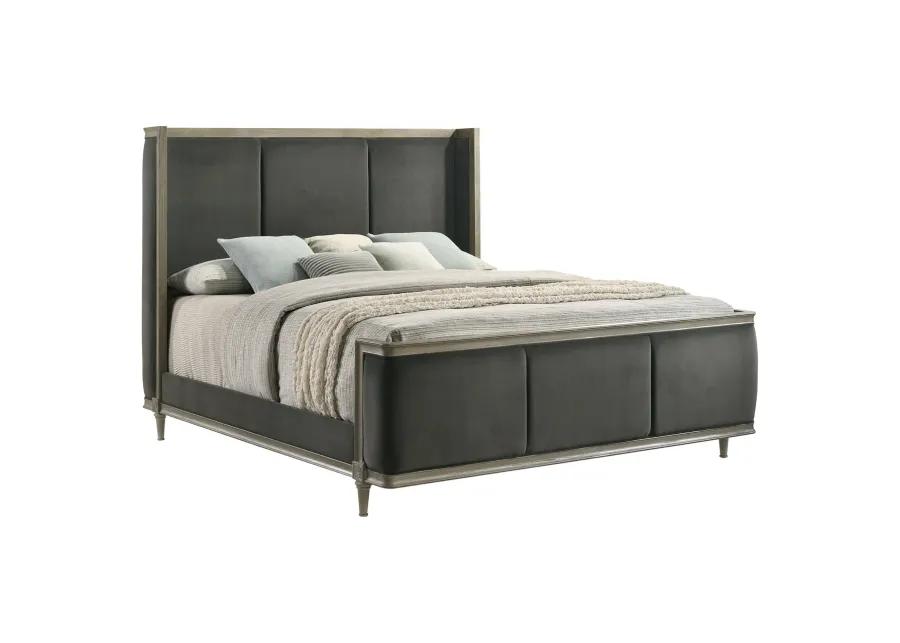 ALDERWOOD QUEEN BED FRENCH GREY