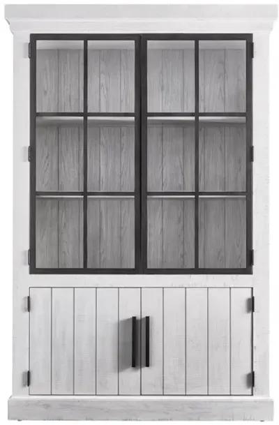 MODERN FARMHOUSE HUNTLEY RUSTIC OAK DISPLAY CABINET