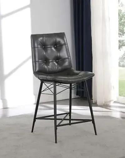 Coaster Aiken Upholstered Tufted Counter Chair Charcoal