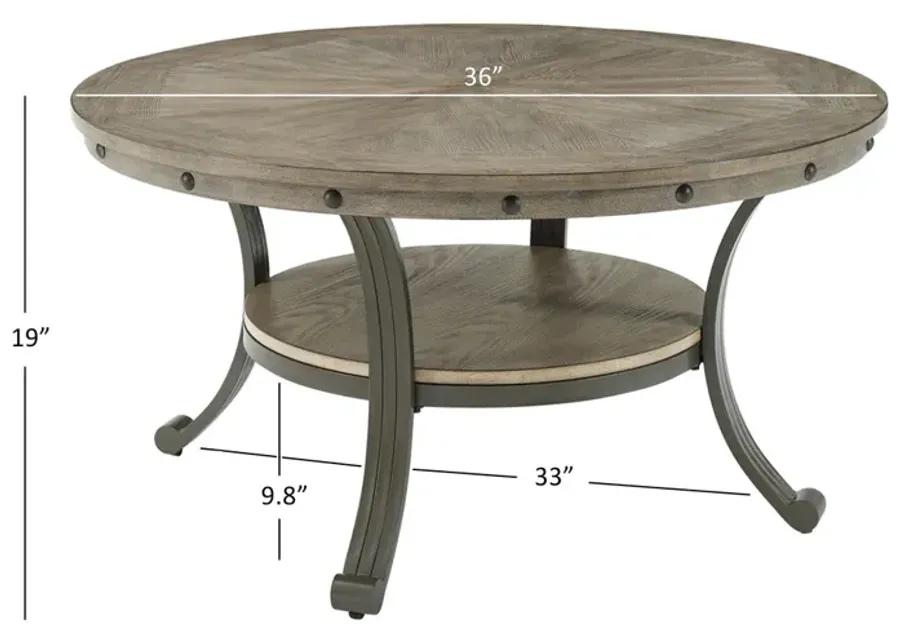 FRANKLIN COCKTAIL TABLE - PEWTER