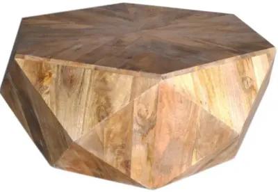 Crestview Pleasant Hill Brown Hexagon Cocktail Table