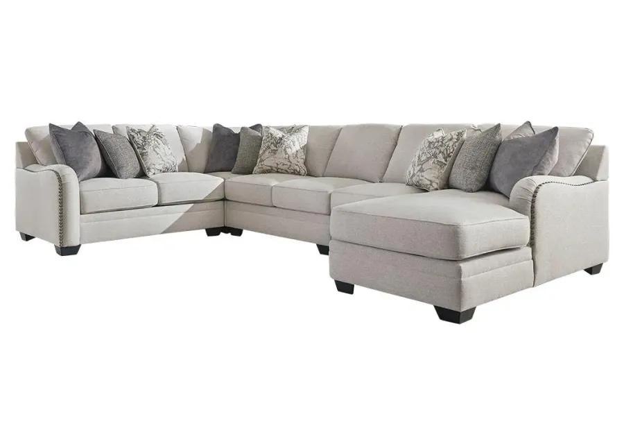 DELLARA 4-PIECE SECTIONAL WITH CHAISE CHALK BENCHCRAFT