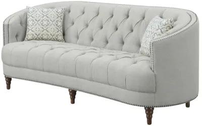 Coaster Avonlea Upholstered Sloped Arm Sofa Grey Fabric