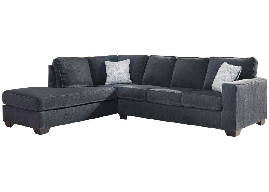 ALTARI 2-PIECE SLEEPER SECTIONAL WITH CHAISE SLATE SIGNATURE DESIGN