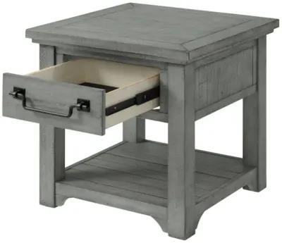 BEACH HOUSE DOVE GREY 1-DRAWER END TABLE