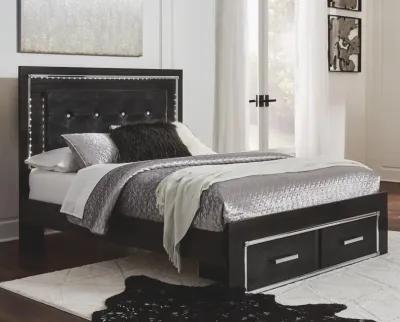 Ashley Kaydell Black Queen Upholstered Panel Storage Bed