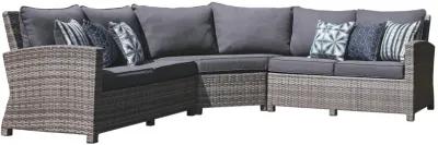 Ashley Salem Beach 3-Piece Outdoor Sectional Gray Signature Design