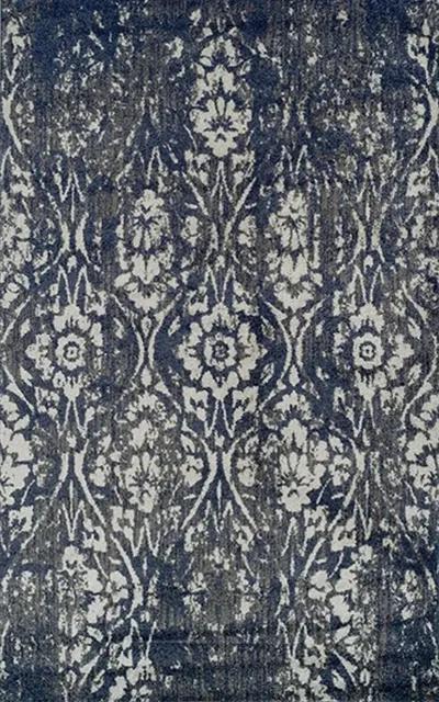 Dalyn Midnight Floral Elegance 5'X7' Area Rug with Distressed Finish