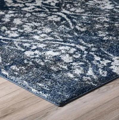 Dalyn Midnight Floral Elegance 5'X7' Area Rug with Distressed Finish