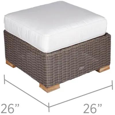 SANIBEL OUTDOOR WHITE OTTOMAN