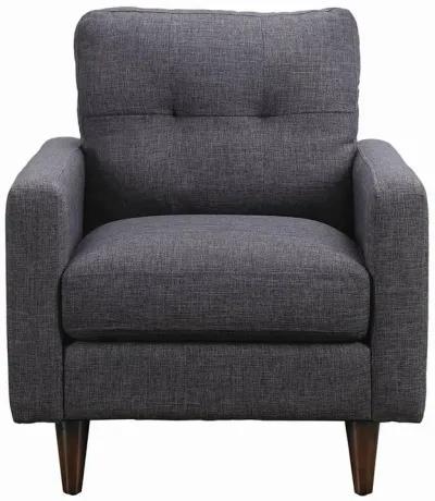 Coaster Watsonville Upholstered Track Arm Tufted Accent Chair Grey