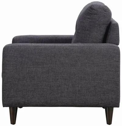 Coaster Watsonville Upholstered Track Arm Tufted Accent Chair Grey