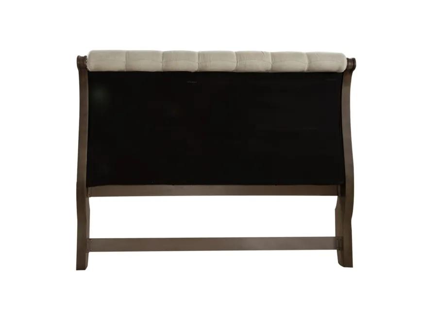 QUEEN UPHOLSTERED SLEIGH HEADBOARD - AMERICANA FARMHOUSE