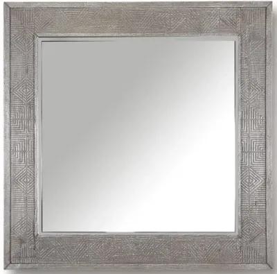 Crossings Serengeti Collection Wall Mirror in Fossil Grey Color