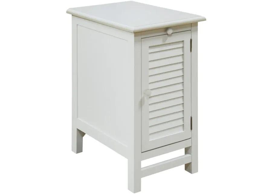 CAPE MAY COTTAGE WHITE CHAIRSIDE TABLE