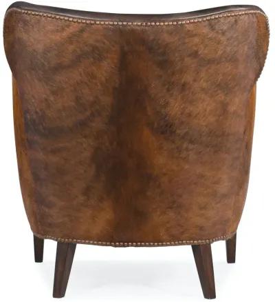 Hooker Furniture Kato Leather Club Chair with Dark Hoh