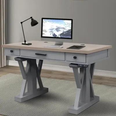 Americana Modern Collection 56 Inch Power Lift Desk Dove Color