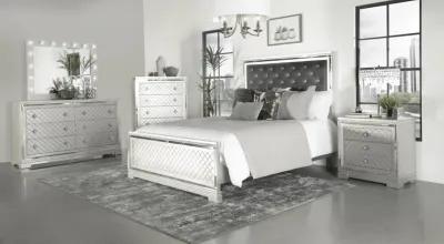 Eleanor Wood Queen Panel Bed Metallic Mercury