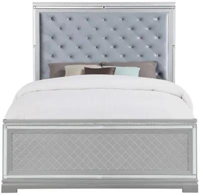 Eleanor Wood Queen Panel Bed Metallic Mercury