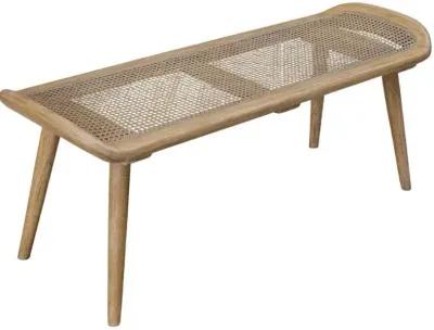 Uttermost Arne Dry Oak Rattan Bench