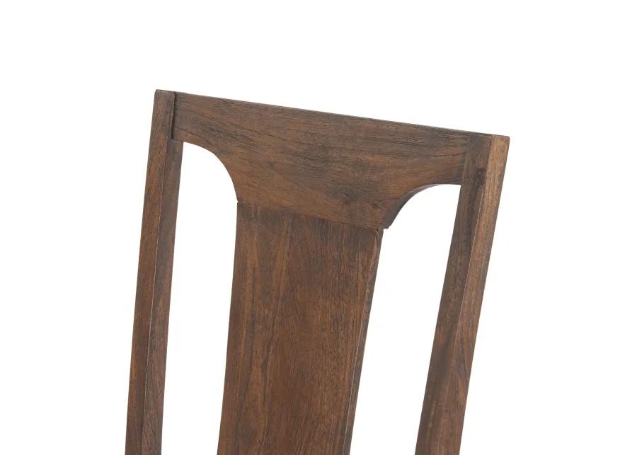 NIMES WEATHERED MANGO WOOD DINING CHAIRS SET OF 2