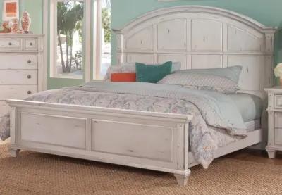 American Woodcrafters Sedona Complete King Bed in Cobblestone White