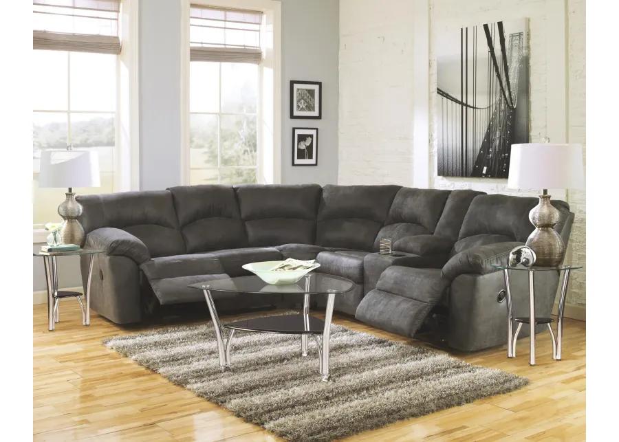 TAMBO 2-PIECE RECLINING SECTIONAL PEWTER SIGNATURE DESIGN