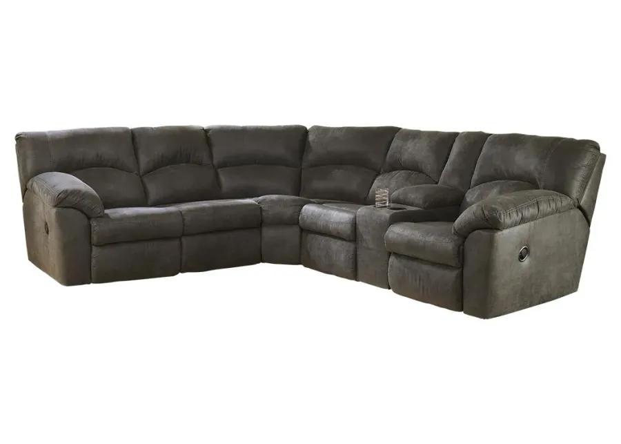 TAMBO 2-PIECE RECLINING SECTIONAL PEWTER SIGNATURE DESIGN