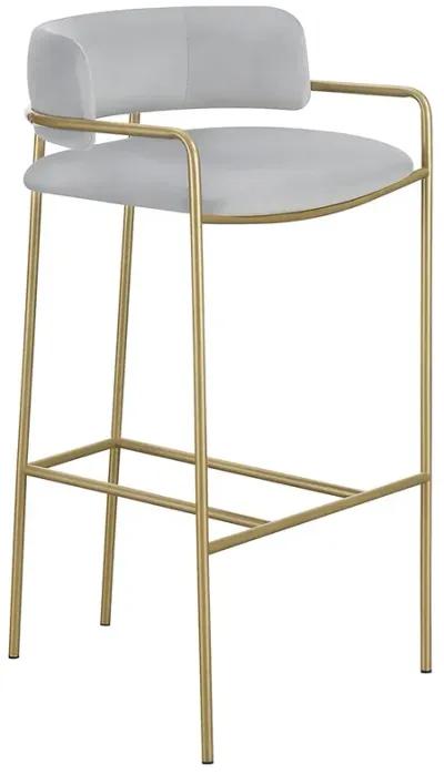 Coaster Comstock Upholstered Low Back Stool Grey & Gold