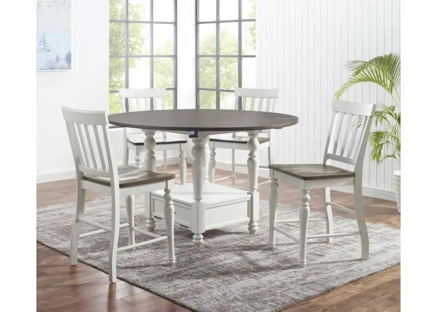 5 PIECE JOANNA COUNTER TABLE + 4 COUNTER CHAIRS