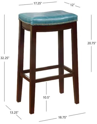 Linon Claridge Blue Bar Stool