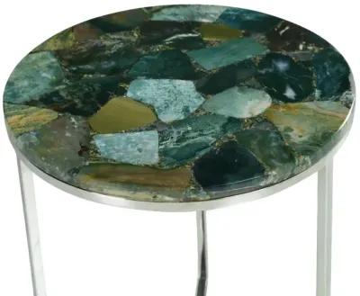 Steve Silver Foster Green Jasper Top Chairside Table