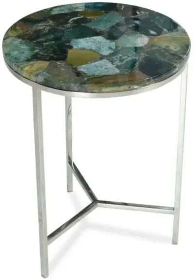 Steve Silver Foster Green Jasper Top Chairside Table