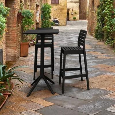 Compamia Sky Ares Square Bar Set with 2 Barstools Black