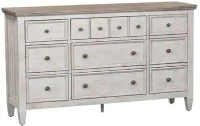 Liberty Furniture Heartland Antique White 9-Drawer Dresser