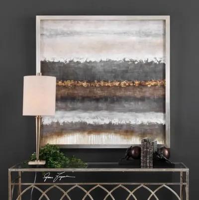 Uttermost Layers Metallic Neutral Landscape Wall Art