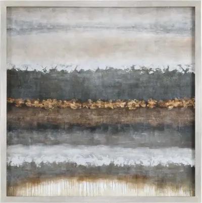 Uttermost Layers Metallic Neutral Landscape Wall Art