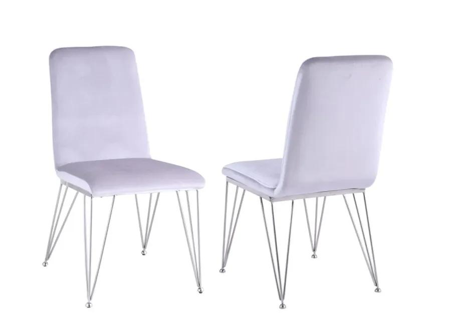 FERNANDA GREY CONTEMPORARY UPHOLSTERED SIDE CHAIR