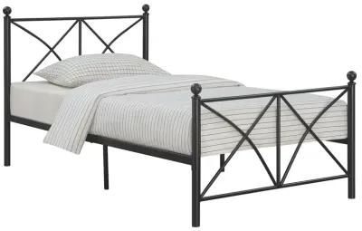 Coaster Hart Metal Full Open Frame Bed Matte Black