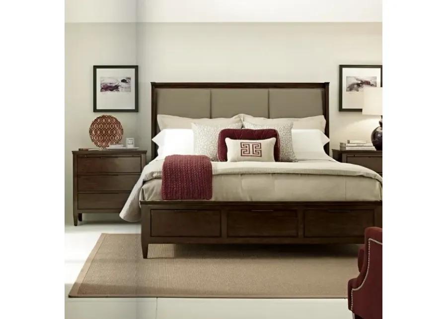 ELISE SPECTRUM AMARETTO QUEEN STORAGE BED