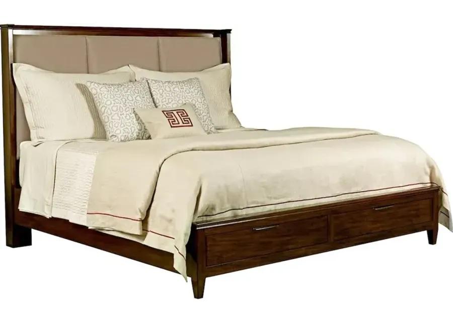 ELISE SPECTRUM AMARETTO QUEEN STORAGE BED