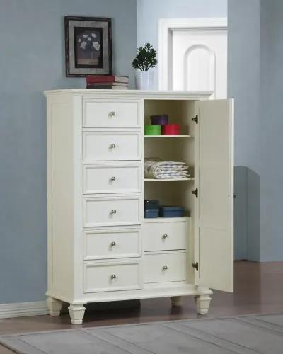 SANDY BEACH DOOR DRESSER WITH CONCEALED STORAGE BUTTERMILK