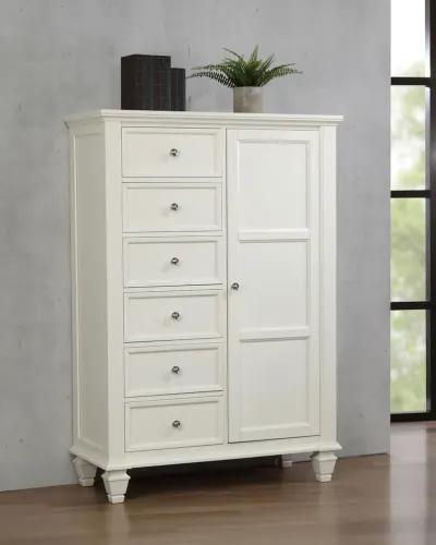 SANDY BEACH DOOR DRESSER WITH CONCEALED STORAGE BUTTERMILK