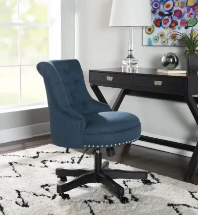 Linon Sinclair Azure Blue Desk Chair