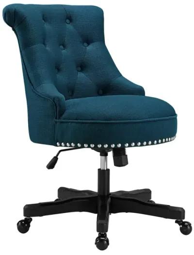 Linon Sinclair Azure Blue Desk Chair