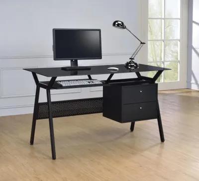 WEAVING COMPUTER DESK BLACK WEAVING DESK