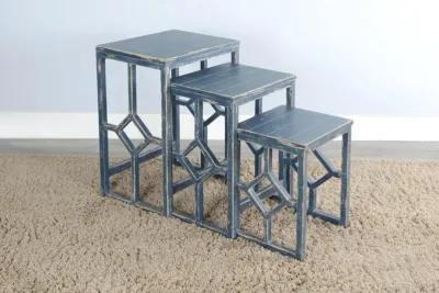 Sunny Designs Marina Ocean Blue Nesting Tables