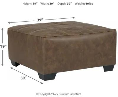 Ashley Abalone Oversized Accent Ottoman Chocolate Benchcraft